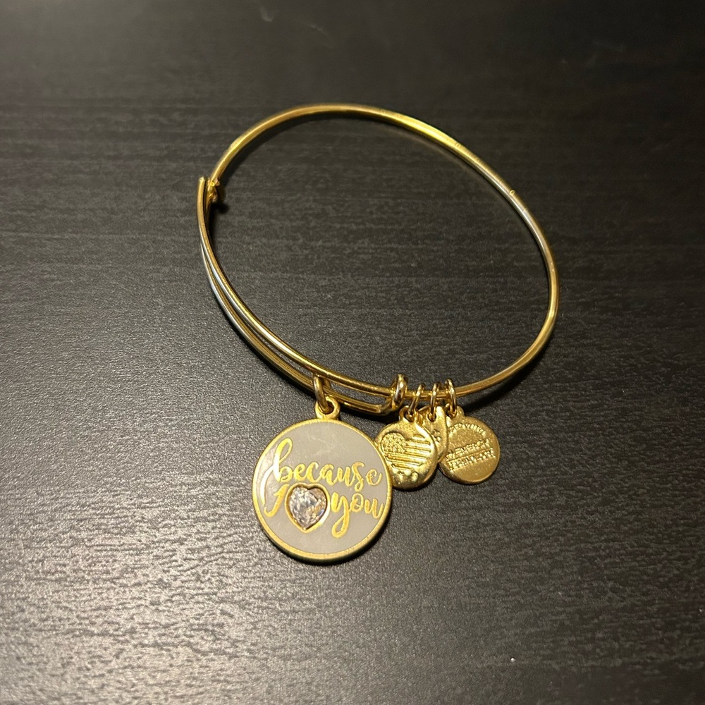 Gold “Because I love you” Alex & Ani bracelet